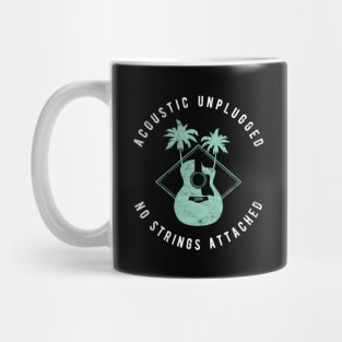 Acoustic Unplugged No Strings Attached Dark Theme Mug